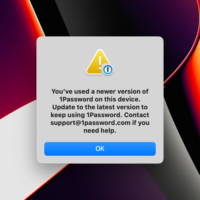 hvkale's tweet photo. @1Password Hello, I installed 1P8 Beta and then uninstalled it, now trying to install 1P8 and seeing an error. Can you please help. Thanks. https://t.co/kF9rzrJSS8