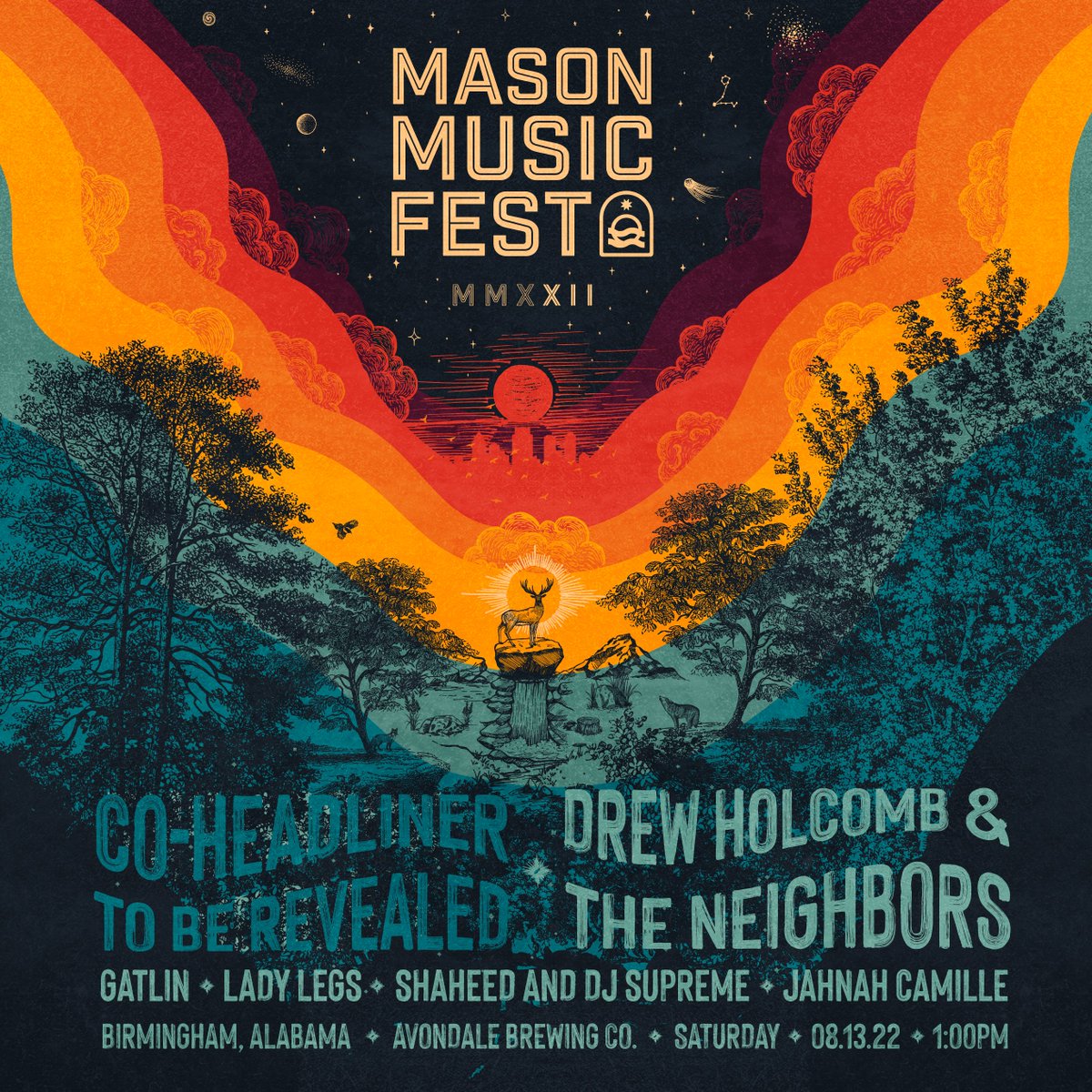 drewholcomb's tweet photo. Excited to announce we are heading to @MasonMusicRocks Fest in Birmingham this August! Tickets go on sale Friday, so be sure to grab yours and come join us!

https://t.co/y9ZeP0NGwy https://t.co/BzImA9wLDy