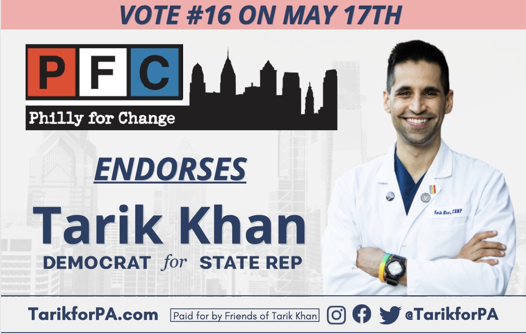 So proud to announce that I have been endorsed by <a href="/phillyforchange/">Philly for Change</a> , a progressive organization in Philadelphia committed to providing voters chances to hear directly from candidates!