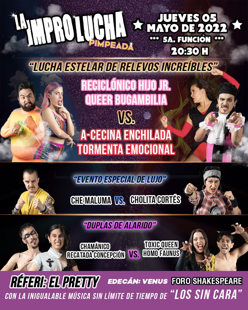 LaImproLucha's tweet image. Si no sabes dónde dejaste tus ganas de reír, acá las puedes encontrar. 

Si ya no encuentras boletos en línea, bandita, recuerda que aún quedan en taquilla a partir de las 17:30hrs. 

¡Nos vemos al rato!
☎️ Taquilla: +52 55 5256 0014