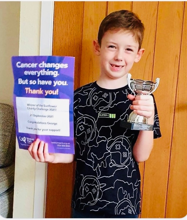 Sunflower Charity challenge 2022
Have you got what it takes to grow the tallest sunflower for charity? 
 8 or 80 anyone can grow them, ask young George our double winner!!! 

Starting 1st June - 1st September  2022 🌻

<a href="/WPCancerCharity/">Weston Park Cancer Charity</a> 
<a href="/SueCurr/">Sue Curr</a>  
<a href="/NancyFielder/">Nancy Fielder</a> 
<a href="/BBCSheffield/">BBC Sheffield</a>