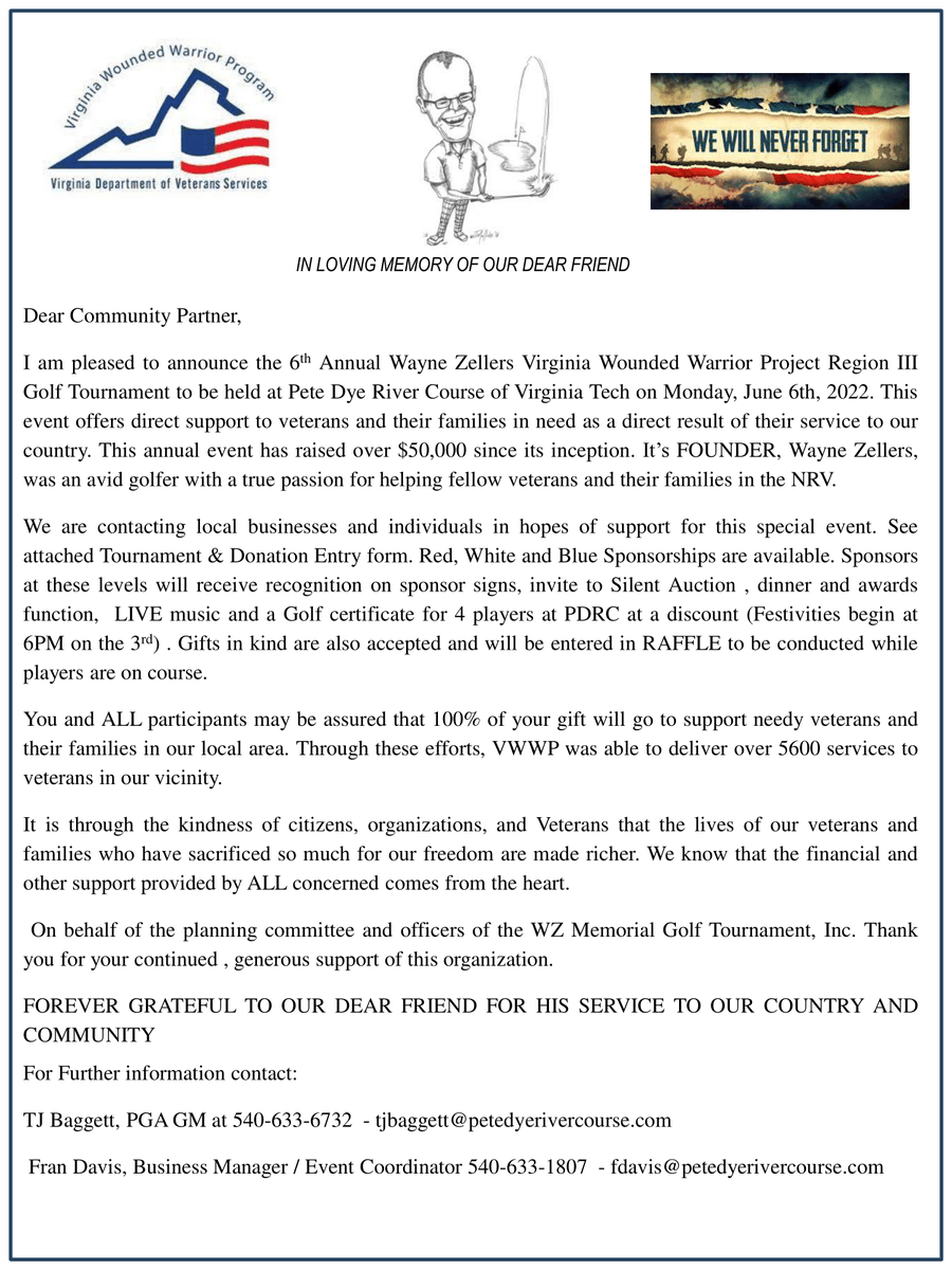 therivercourse's tweet photo. The 6th Annual Wayne Zellers Memorial Tournament is coming up on June 6th. See the information to learn more and sign up! https://t.co/316vs63N7F