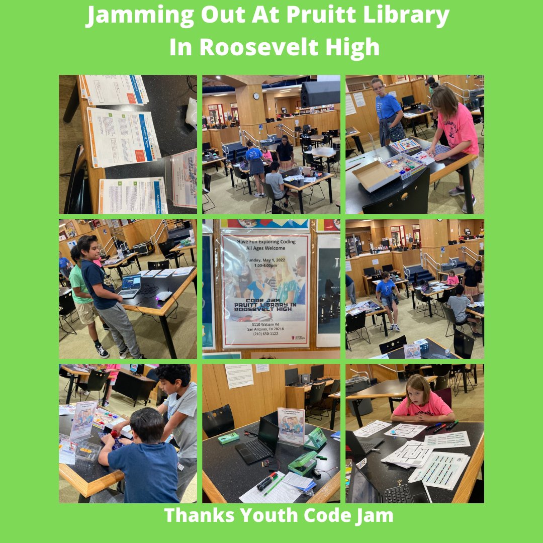 PruittTeenLib's tweet image. Had a good time at the RHS Jam In A Box. Shout out to DATA #@edwhiteneisd  and special thanks to @YouthCodeJam for making this event possible in our community