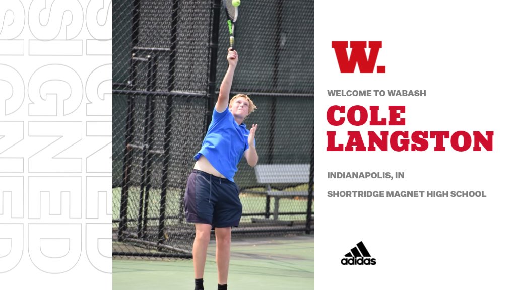 wabashtennis's tweet photo. Today we welcome Cole Langston from Indianapolis, IN to the Wabash Tennis Class of 2026. Welcome to the Brotherhood Cole! https://t.co/zY8emROUH6