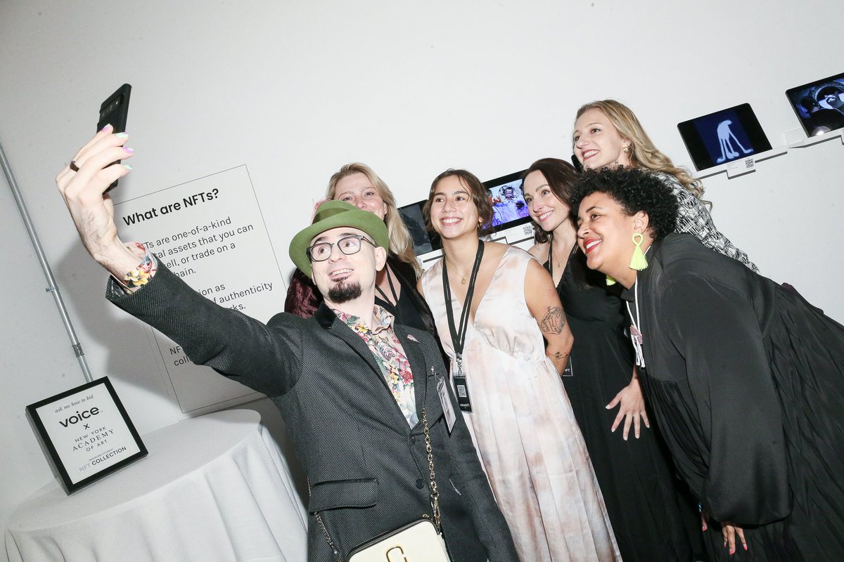 WilliamAndTech's tweet photo. Love this pic of me and the marketing team at the #tribecaball .

It was great to partner with NYAA to show student work and the talent there was so real https://t.co/Q53dGThnfm