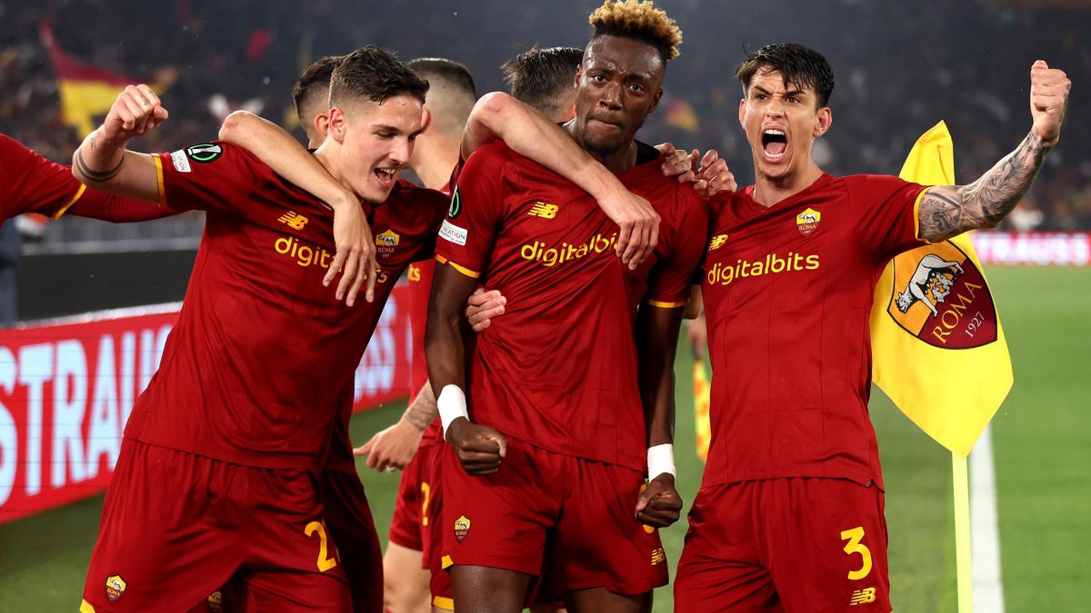 Ubiniboi's tweet photo. Tammy Abraham has lifted Roma to the UEFA Conference League final 🏁

 #ASRLEI #UECL https://t.co/QnJZ7k48l6