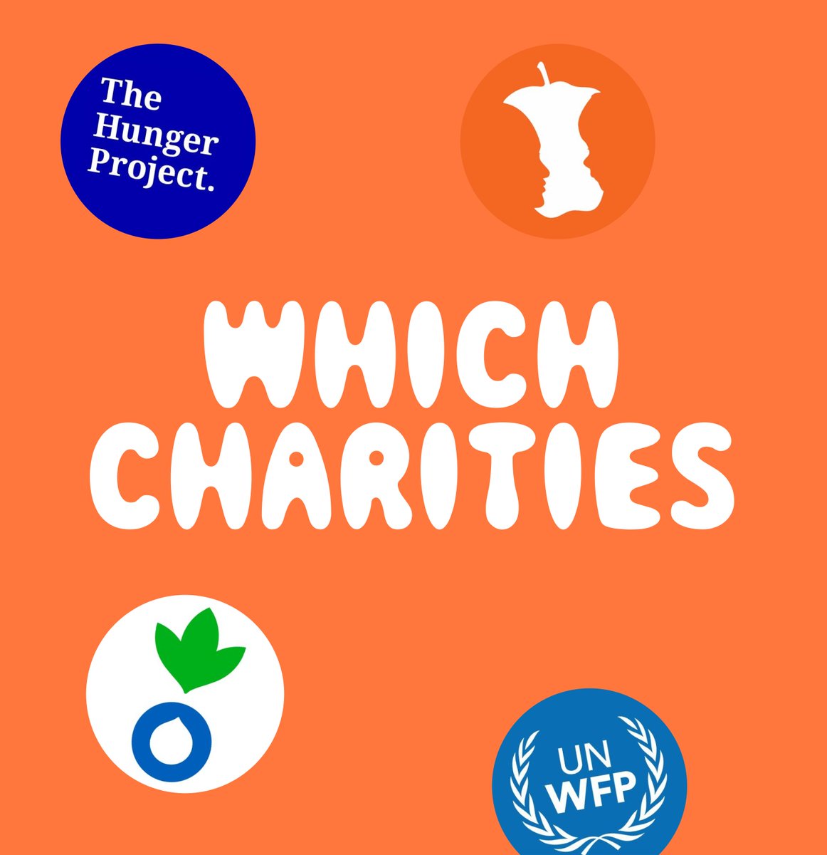 We will be choosing 3 charities for our donate to mint.
4 worthy causes that are close to our 🍔 are <a href="/nokidhungry/">No Kid Hungry</a> <a href="/HungerProject/">The Hunger Project</a> <a href="/WFP/">World Food Programme</a> <a href="/acfusa/">Action Against Hunger US</a> 
Add yours below 👇🏼