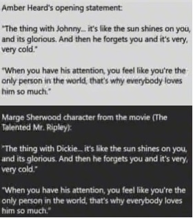 Toronto1's tweet image. #AltRightMedia provides daily examples of an era in which #ObjectiveTruth is becoming a thing of the distant past. So does #AmberHeard. She opened her testimony stealing lines direct from a movie &amp;amp; has done so throughout. Her plan to fuck #Depp over is stolen from #GoneGirl