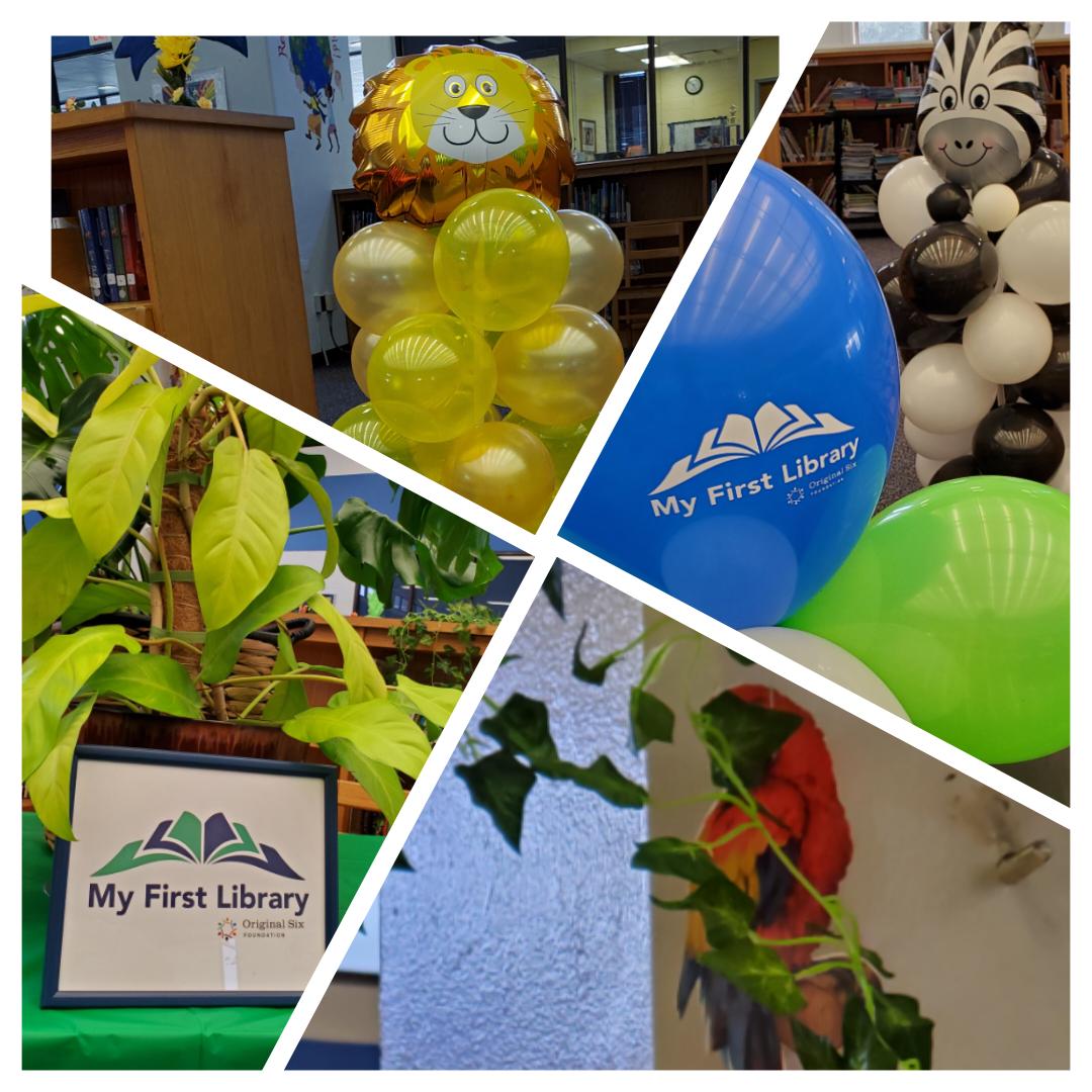 HyattParkCougar's tweet photo. We're getting ready for the #MyFirstLibrary Kindergarten book giveaway with @Original6Found!!!! Can't wait for the 5K students to see what we've done to the Media Center!!!! @RichlandOne @RichlandOneSupe #booksafari #bookfair https://t.co/vpNU6xjImL