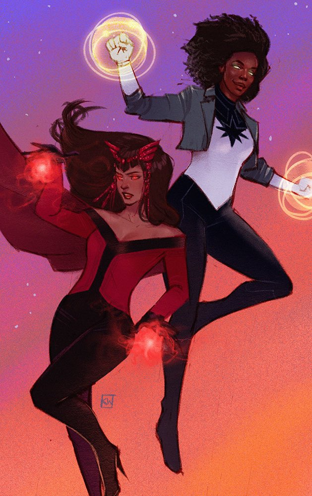 Scarlet Witch and Monica Rambeau by Kevin Wada✨.