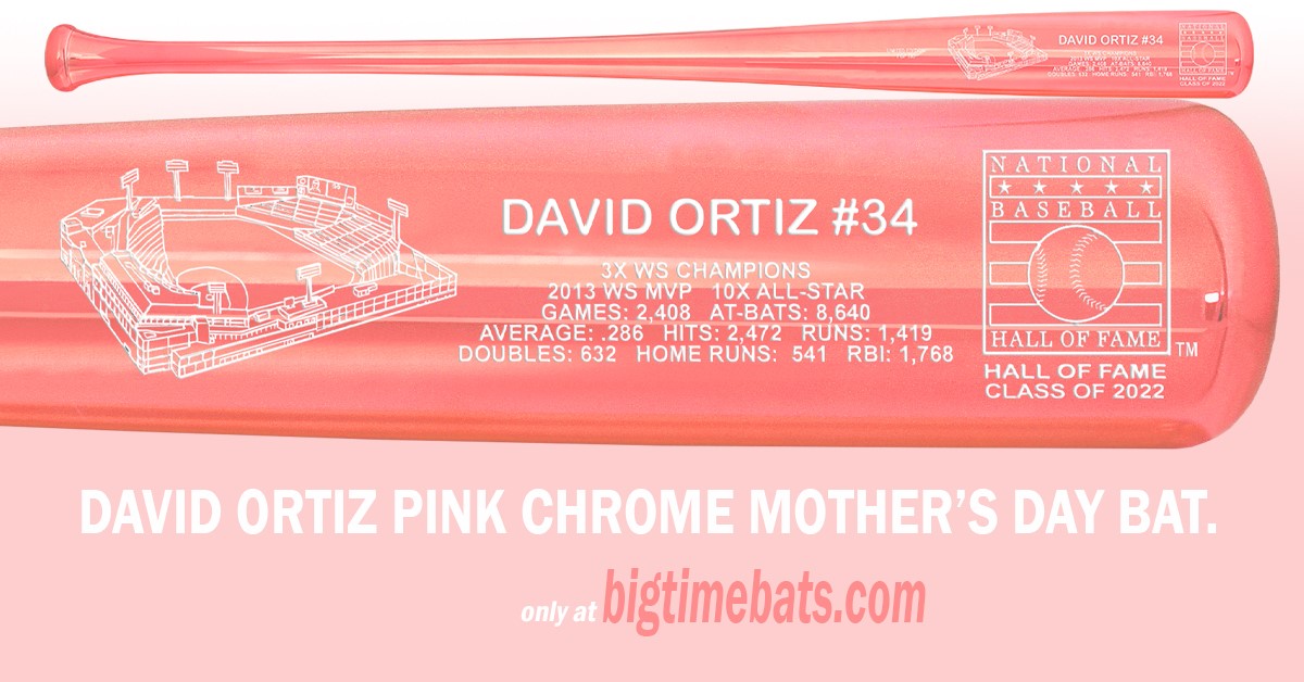 <a href="/bigtimebats/">BigTimeBats.com</a> is doing a very special Mother's Day bat for the Ortiz Hall of Fame. This chrome bat is made in America with a special 13 step process suitable for any mother's love. Visit Big Time Bats now! #ad

bigtimebats.com