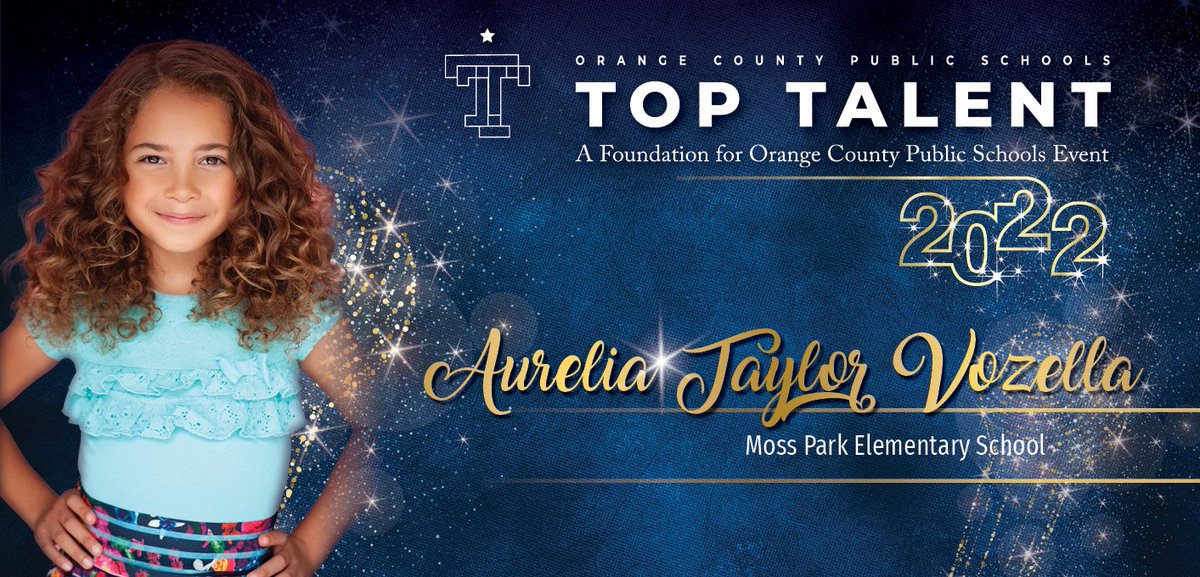Fdn4OCPS's tweet photo. Watch Channel 6 at 5:30 p.m. TONIGHT – there’s a promotion for Top Talent, featuring one of our Performing Arts Finalists, Aurelia Taylor Vozella from Moss Park Elementary School, being interviewed by Ginger Gadsden. Please watch! @Fdn4OCPS @OCPSnews https://t.co/ilFZYwKHcU