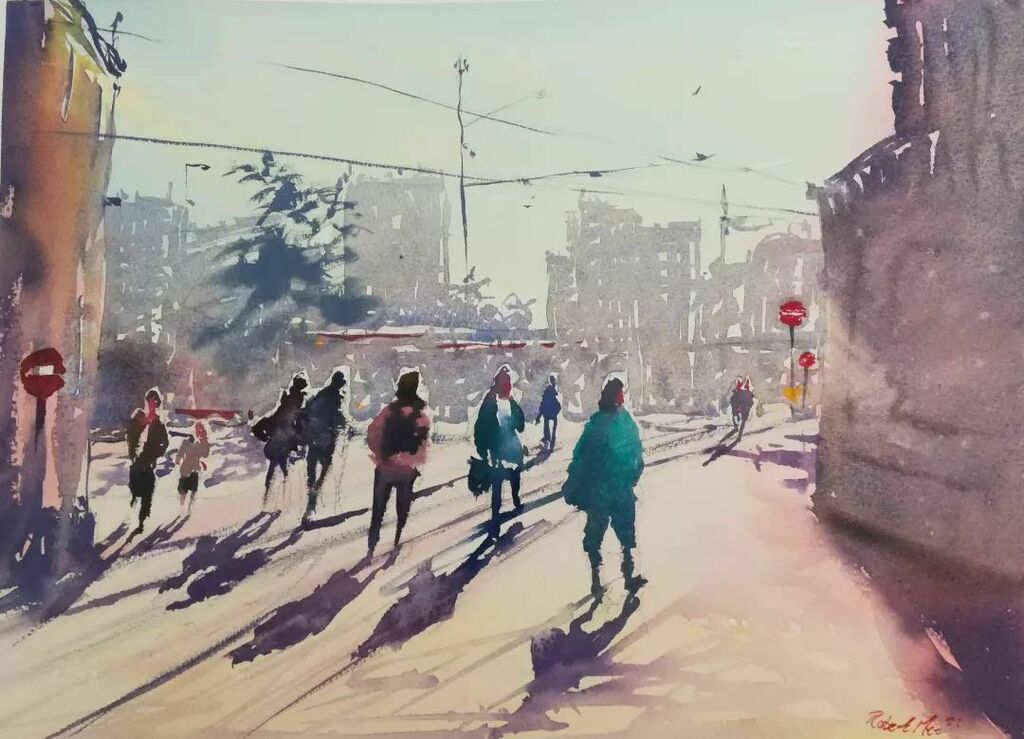 MeeArtist's tweet photo. #robertmeeartist #france #cityscape #lemans #art #watercolour #aquarelle #artist #saunderswaterford #escodabrushes https://t.co/YIpYof8V24