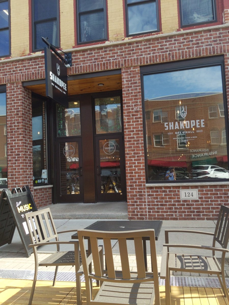 In my happy place! <a href="/shakobrewhall/">Shakopee BrewHall</a> 
Love the new parklet - come check it out!