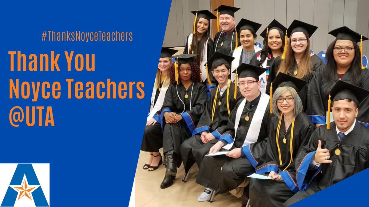 utanoycescholar's tweet photo. @NoyceProgram 
Happy Teacher Appreciation Week to our amazing UTA Noyce Scholars! Thank you for all you do for your students!! 😄
#UTA #ThanksNoyceTeachers https://t.co/bYjbXT3eNI