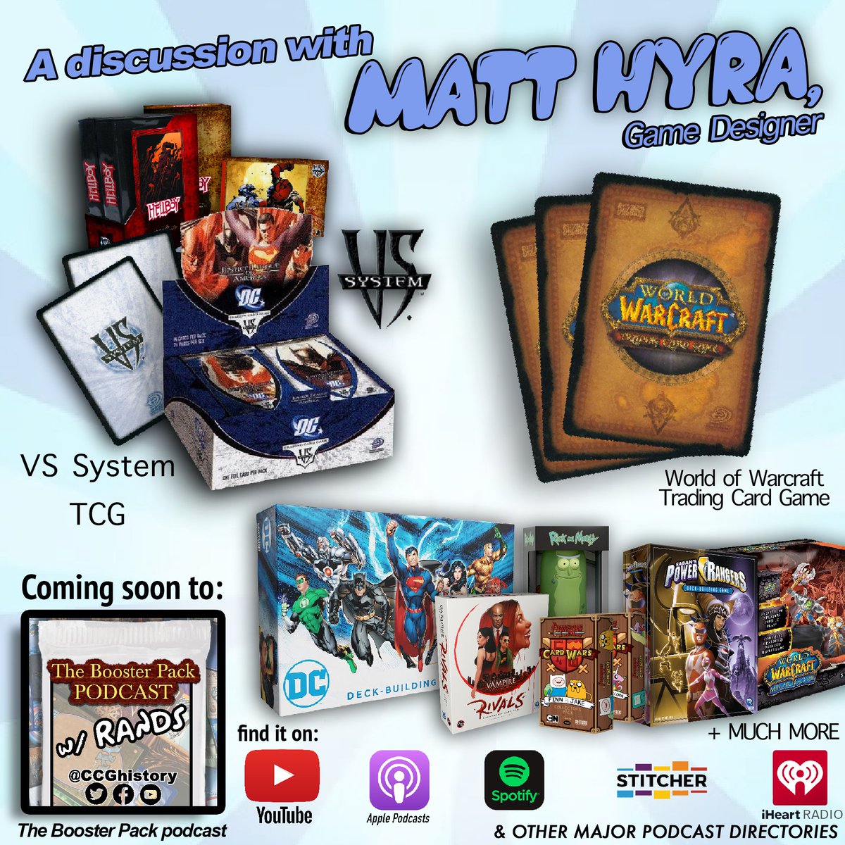 CCGHistory's tweet photo. A future ep of #TheBoosterPack pod Ill have game designer Matt Hyra as a guest.
Matt has worked for the biggest companies & IPs in tabletop gaming. He got his start a designing TCGs VS System & WoW
Got any Qs about those or his other work?
let me know & ill try to get an answer https://t.co/ZVtNbulmGa