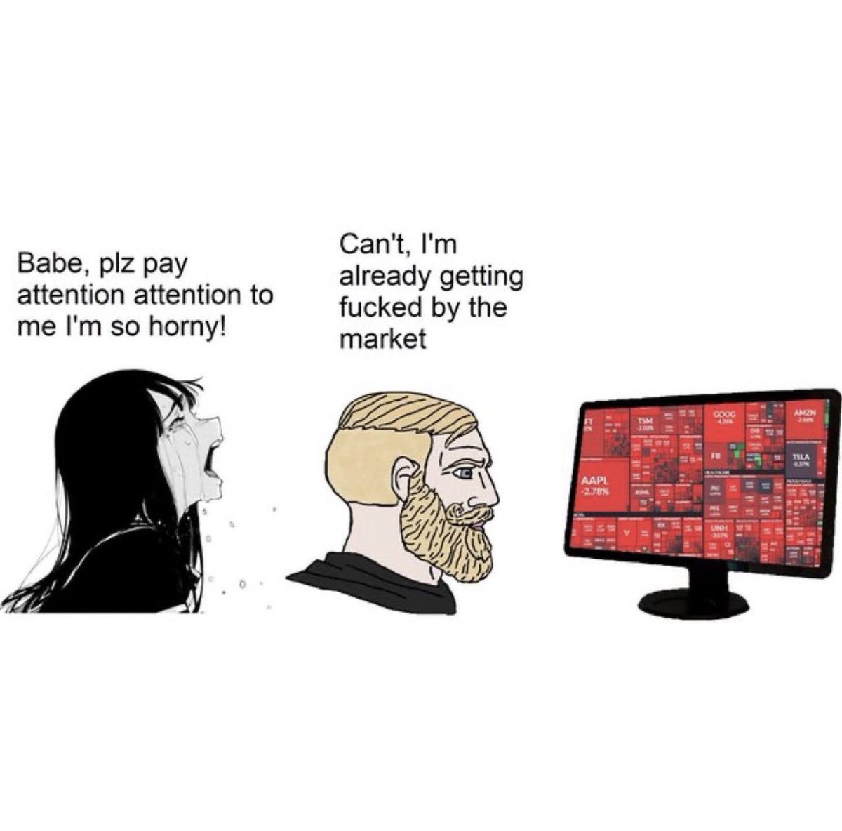DegenTranslator's tweet photo. We feel this.. and it hurts #Crypto #cryptocurrency #stonks #NFTs https://t.co/Fjkf2ZXACy