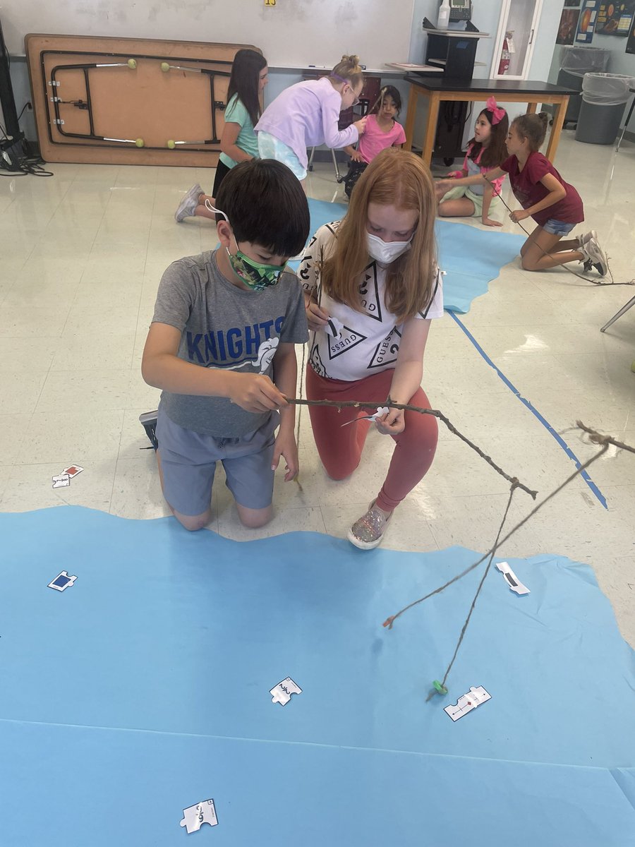 michelle_sterns's tweet photo. Fishin’ for Fractions! Today at Naumann Island, we made fishing poles using sticks we found on the playground and caught fraction fish to answer review questions. We had so much fun!! 🎣🐠 #nauknights https://t.co/um81CVPFbx