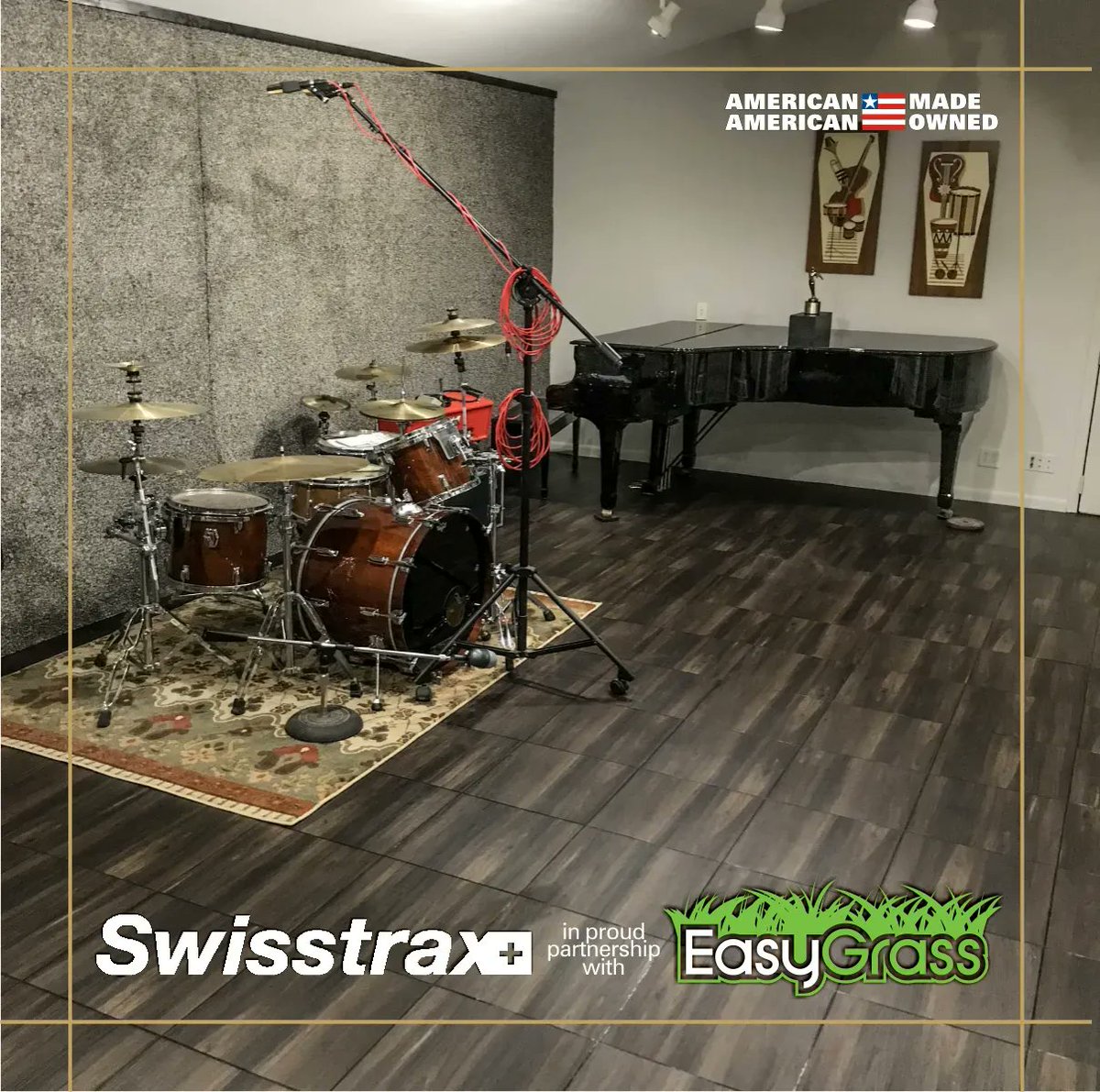 easygrassmiami's tweet photo. SwissTrax™ #interlockingtileflooring by EasyGrass is an ideal #floor cover for a home-based #music room or #studio. 
.
Interior/Exterior use. Easy. Fast. Safe. Durable.
.
#Commercial #Industrial #Residential  
.
https://t.co/ZXpG7tPwNJ
305.234.5800
.
AMERICAN MADE+OWNED https://t.co/uyvtwfdB5C