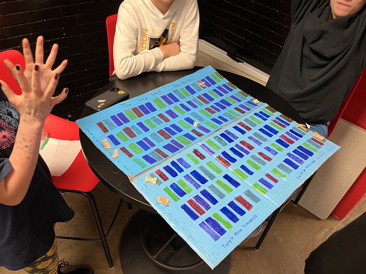 margaretroyce's tweet photo. Playing games about Westward Expansion. Fun way to spend a rainy day. #socialstudiesfun @officialSPS @ReedAcademy1 https://t.co/oosZL1ZREw
