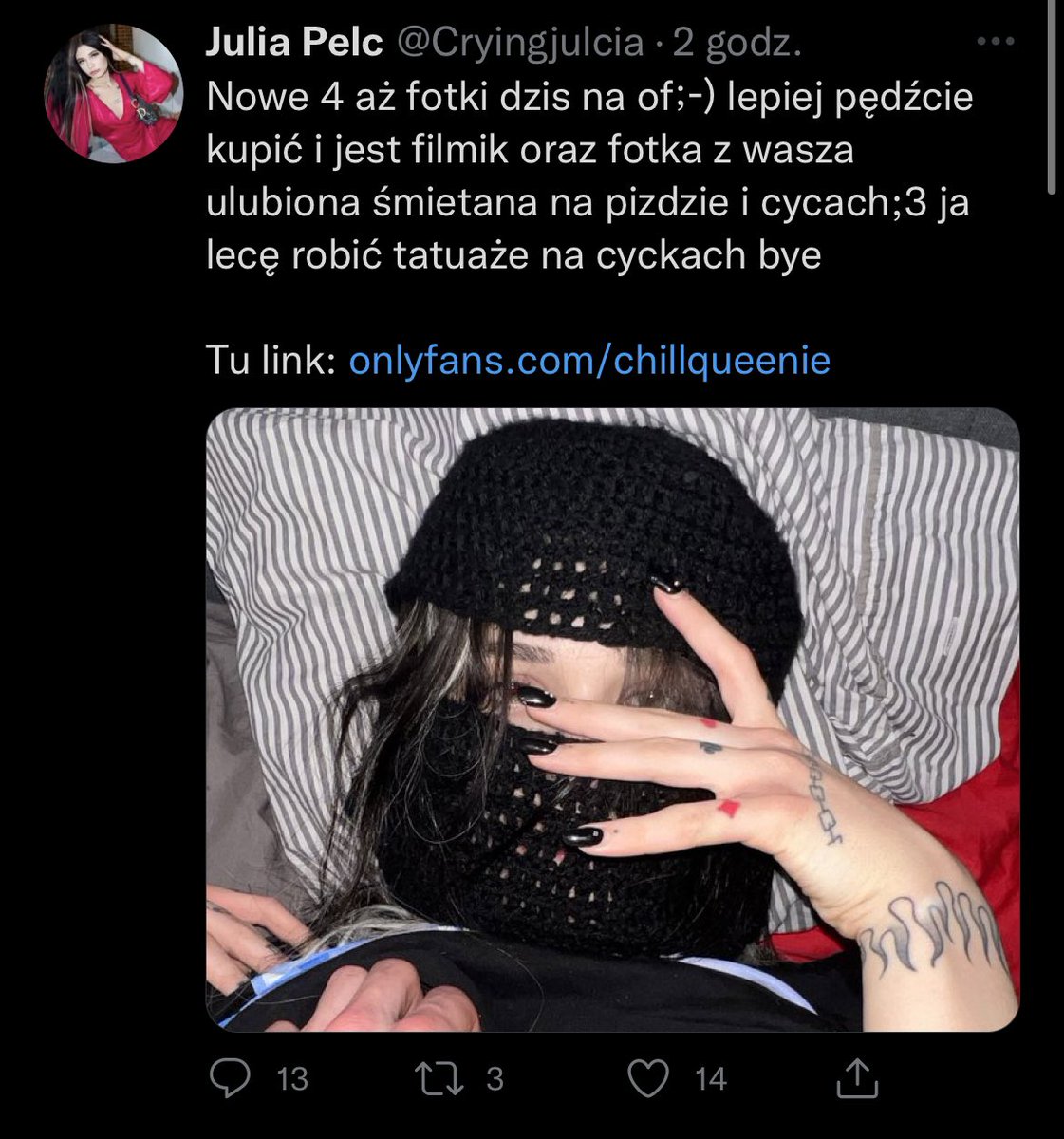 mspysinski's tweet photo. ona jest kurwa obleśna https://t.co/PcHxgfk2sr
