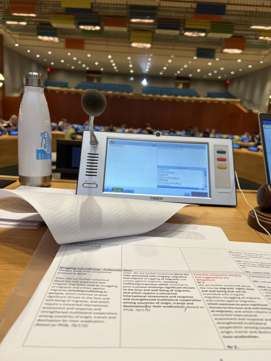 rababfh2016's tweet photo. Consultations on #ProgressDeclaration of #1stIMRF completed successfully thanks to the excellent support & cooperation of all Member States, OPGA, @UNMigNetwork! It was a pleasure for #Team🇧🇩 to partner with #Team🇱🇺 for an impactful & action-oriented outcome doc. #GCM #IMRF https://t.co/qu2QPaEVEh