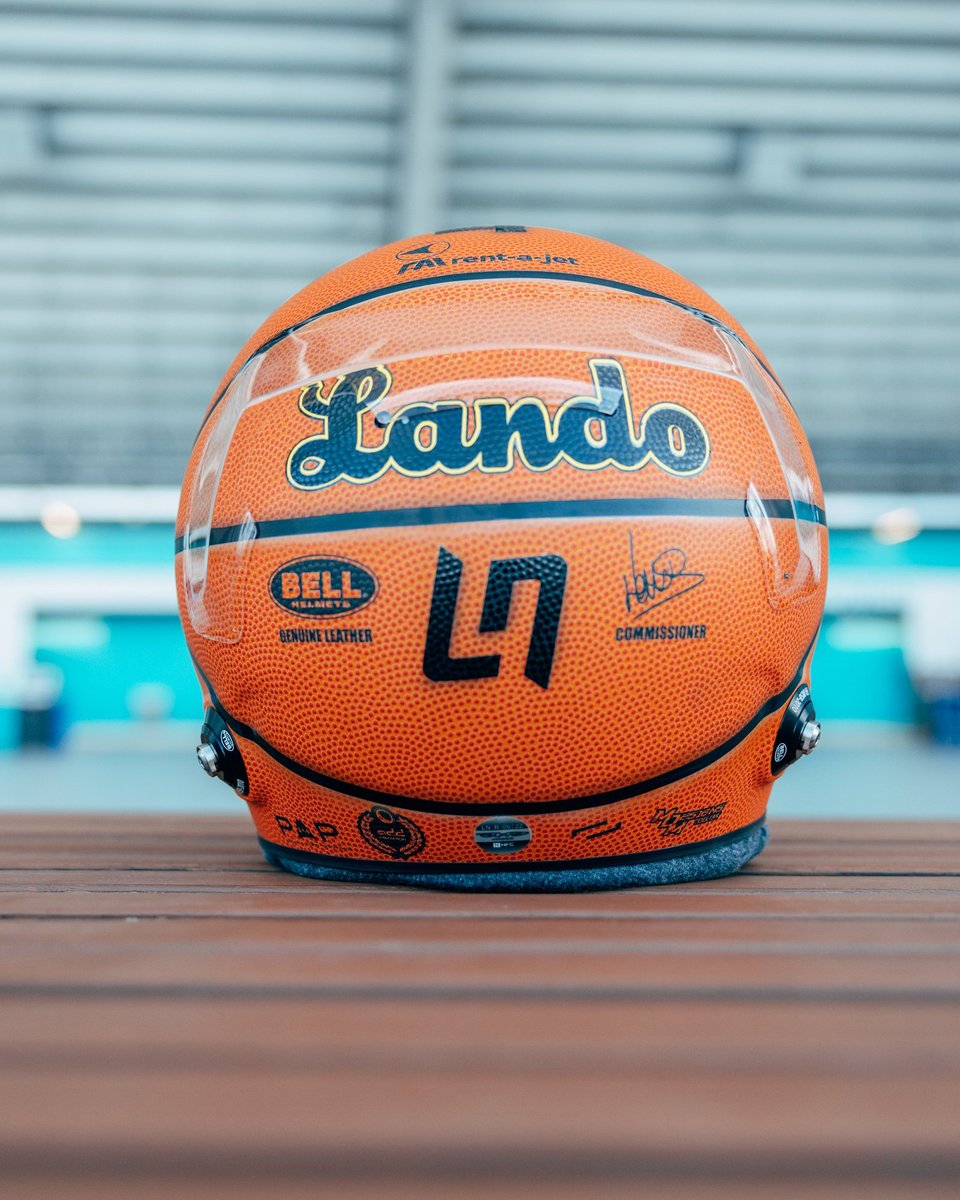 Lando Norris wins helmet of the year for this Miami lid 😅🏀
