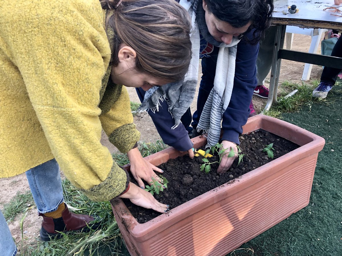AnemAlTros's tweet photo. Dimarts el cicle #MansALaTerra va passar per El Tros d’en Marcel·lí. Vam compartir coneixements i vam atendre més de les plantes, substrats i recipients on plantar 👩‍🌾 https://t.co/aIzfvVgpuq