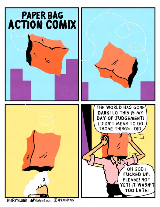 paper bag action comix 