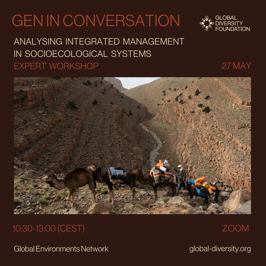 Join us on 27 May from 10:30 to 13:00 CEST for a GEN in Conversation event, “Analysing integrated management in socio-ecological systems- Expert workshop." 

Read more &amp; sign up: bit.ly/3P37iR8 💚

#workshop #harvestfestival #marrakech #expert #2022 #opportunity