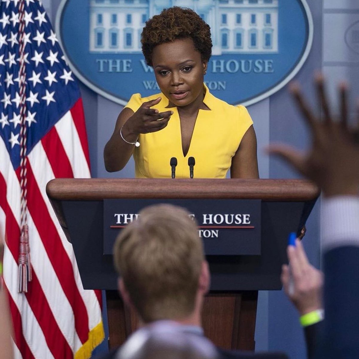 Morehouse's tweet image. Karine Jean-Pierre will become the first Black White House Press Secretary in United States history. 

Congratulations to her on this monumental and historic accomplishment!