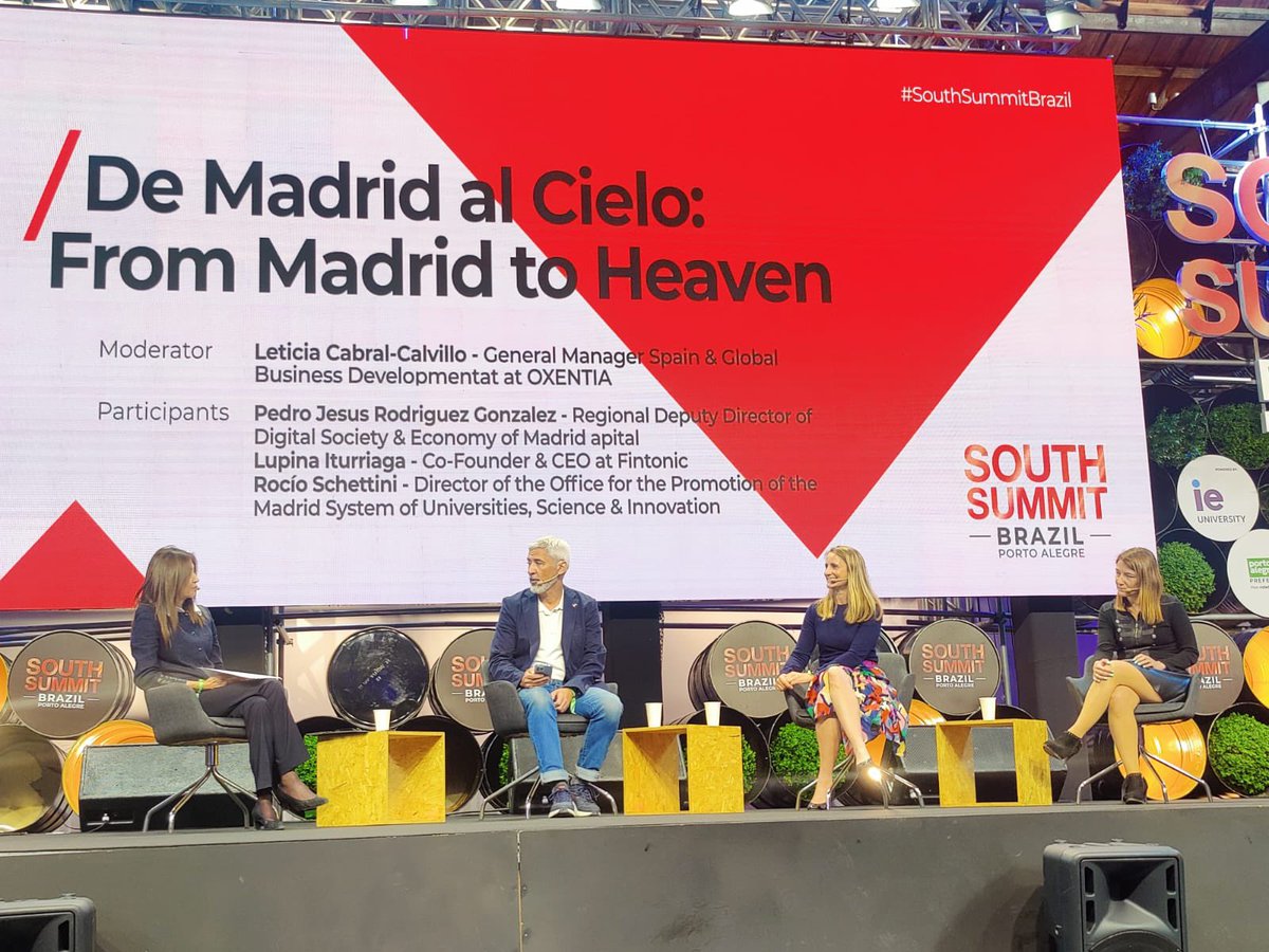 south_summit's tweet photo. We had a great representation of Madrid entrepreneurial ecosystem at #SouthSummitBrazil. @ComunidadMadrid, @FINTONIC @madrimasd and @oxentia at “De Madrid al cielo: From Madrid to Heaven” https://t.co/1YIIiwLoaZ