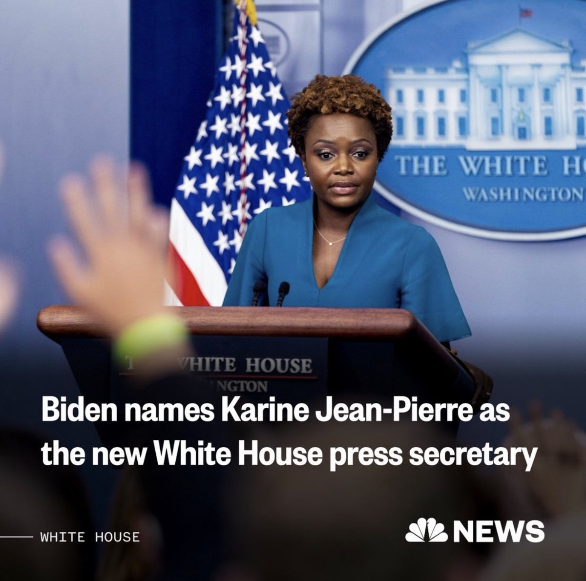 On behalf of the GoH, I wish to congratulate <a href="/KJP46/">Karine Jean-Pierre Archived</a> for her appointment as the new <a href="/WhiteHouse/">The White House</a> Press Secretary. We are proud of your achievements. We are certain that you’ll be the role model for all young girls in America, particularly the Haitian American ones. <a href="/EmbassyOfHaiti/">Embassy of Haiti in USA</a>