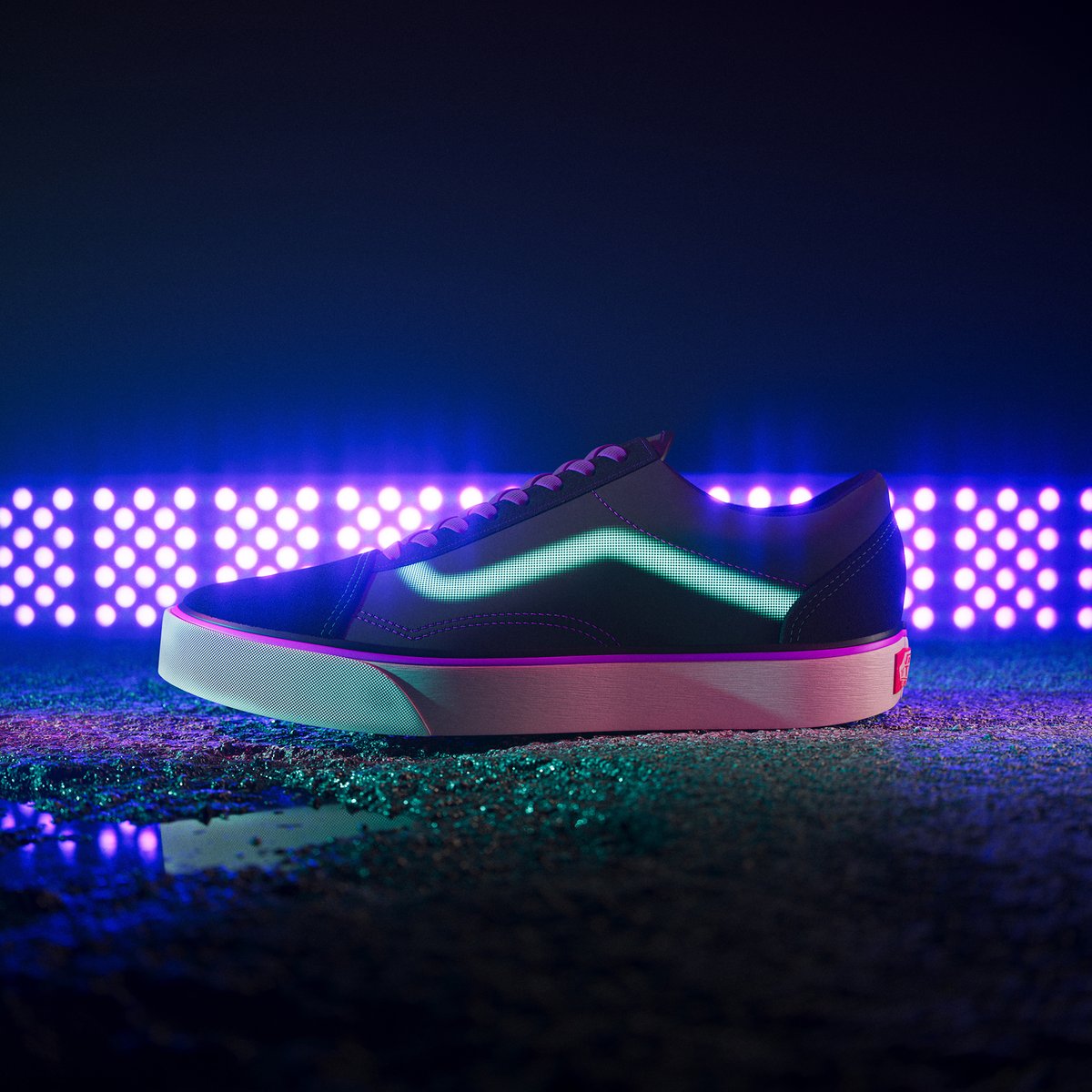 Giona4's tweet photo. This is my first approach to 3D footwear visualization. 
I made a full 3D concept of the classic Vans Old Skool shoes with a touch of digital world elements like the led logo and the wireframe laces.
See more here: https://t.co/18TkOaiwOy

@VANS_Europe 
#MadeWithSubstance #3dart https://t.co/KcDKXmFCQu