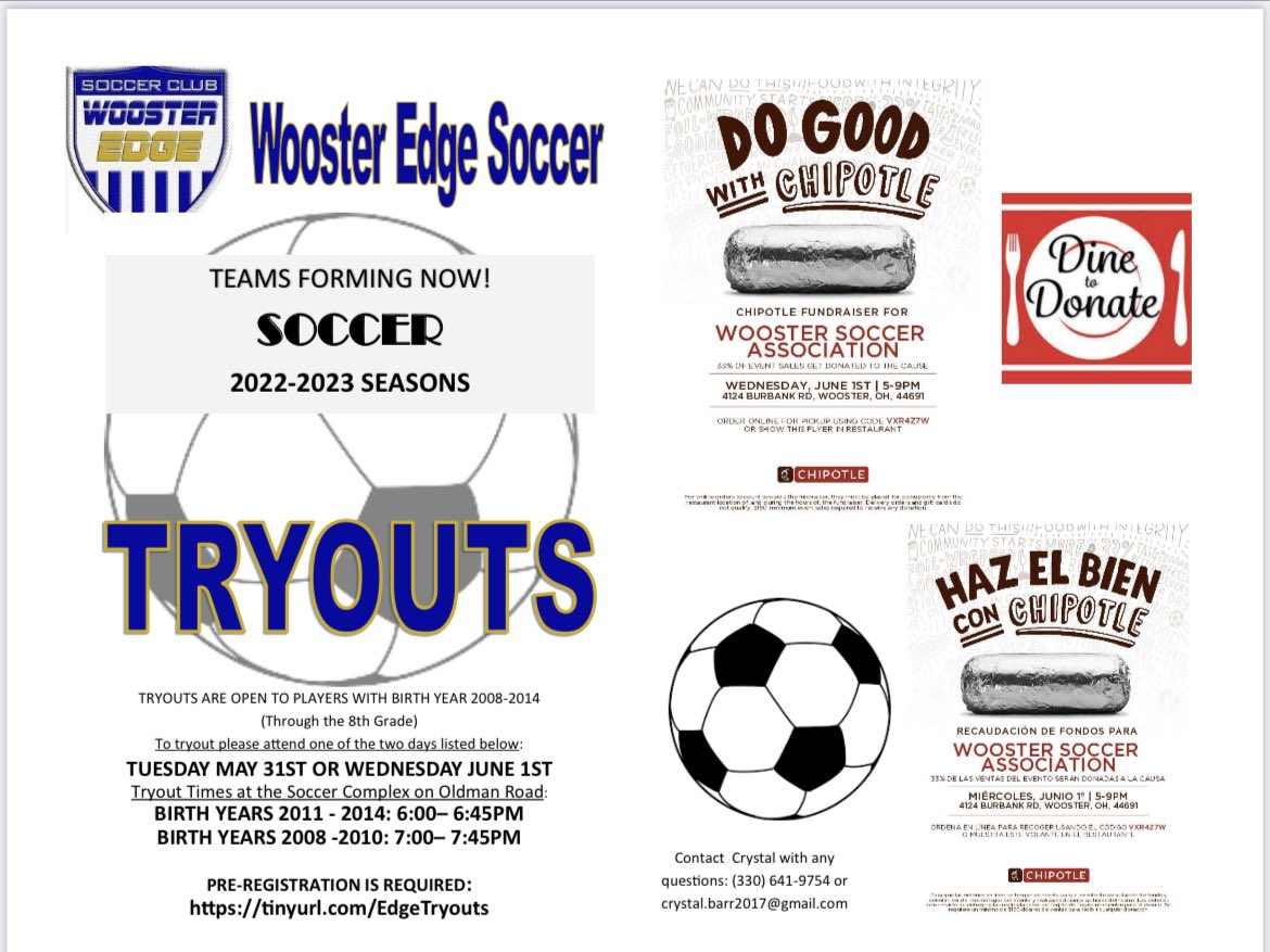 WoosterEdge's tweet photo. Tryout info is here! https://t.co/j6gKIczYmE