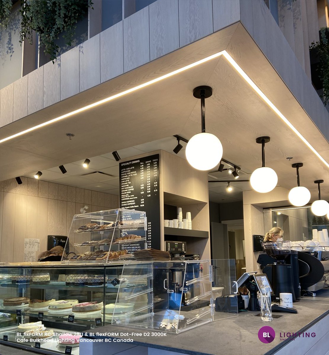 BL_Lighting's tweet photo. Our  BL fixFORM RC Shallow 2811 &amp; BL flexFORM Dot-Free D2 3000K  @ local cafe in Vancouver. #ledlinearlighting #ledachitecturallighting https://t.co/Cg4U1DrWVV