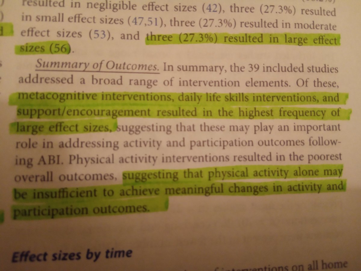 Más sobre el trabajo de Kersey, et al. (2022)
 pubmed.ncbi.nlm.nih.gov/35152806/

Top de intervenciones con mayor poder de cambio clínico sobre actividad y participación en DCA: estrategias metacognitivas, interv AVD y estrateg. De apoyo para involucrar en actividades