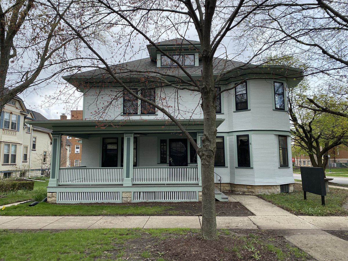 ShimerSchool's tweet photo. Hey, Shimer. It’s been a minute. Our students are working hard on their final exams and soon Shimer’s offices will be on the move! Catch us starting this summer in Anderson House on the NCC campus, sipping coffee and reading on this wicked-good front porch. https://t.co/YD33aCC2ux