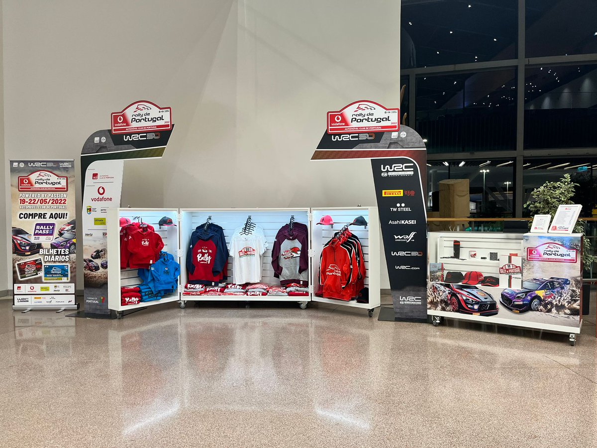 rallydeportugal's tweet image. O Vodafone Rally de Portugal está mais perto de si também no Mar Shopping, onde é possível adquirir bilhetes ou merchandising oficial do evento. Saiba mais em bit.ly/3kGA2S2
#vodafonerallyportugal #bilhetes #merchandising #marshopping
