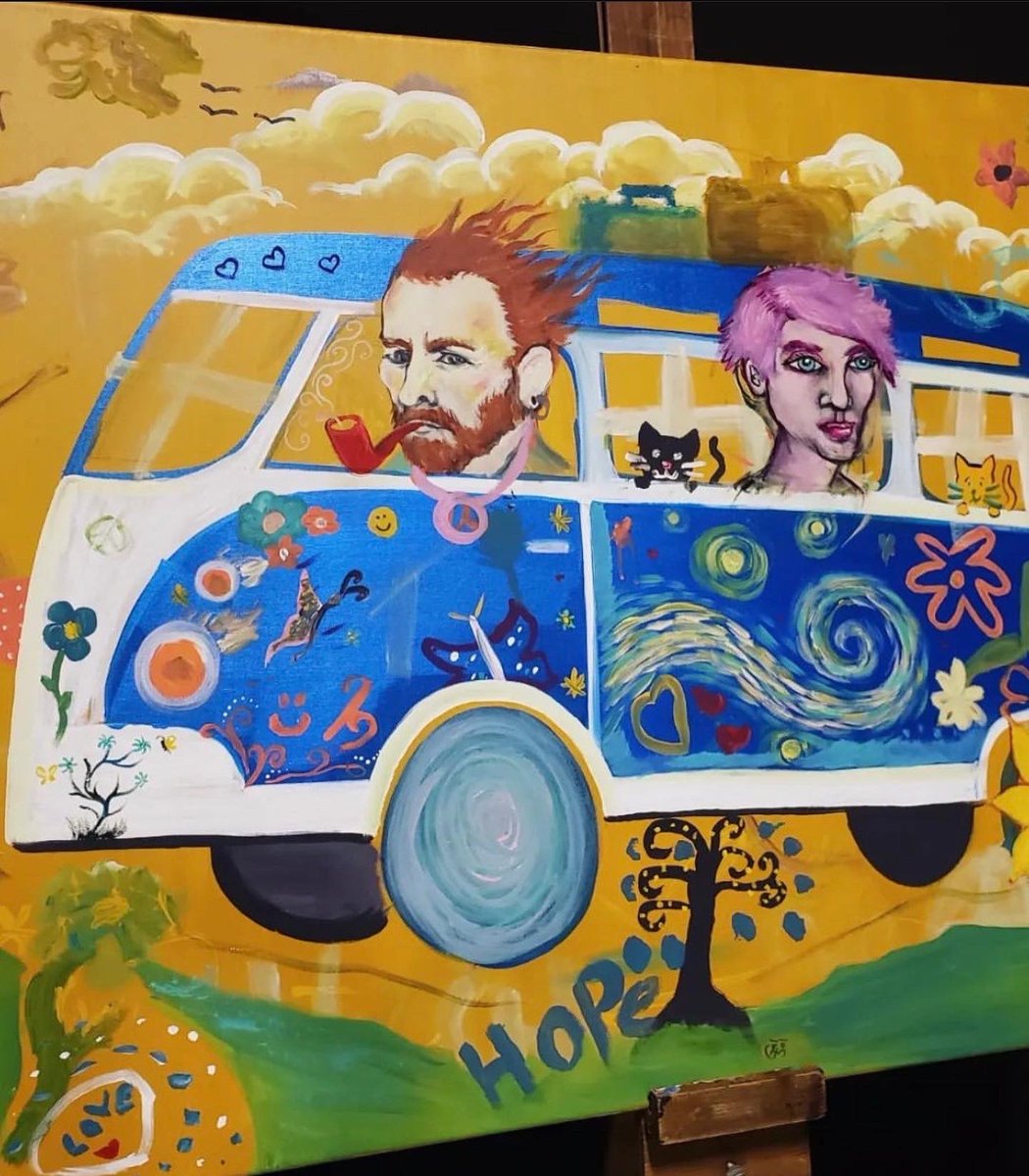 vangoghcle's tweet photo. Check out this Vincent Van Gogh van painting from our Artist in Resident, @tessla_art! An incredible piece created right here at Lighthouse ArtSpace Cleveland and she even found a way to get those around her involved! 
-
Gogh grab your 🎟️: https://t.co/FBq1rhIT1F https://t.co/nibGFEcpur