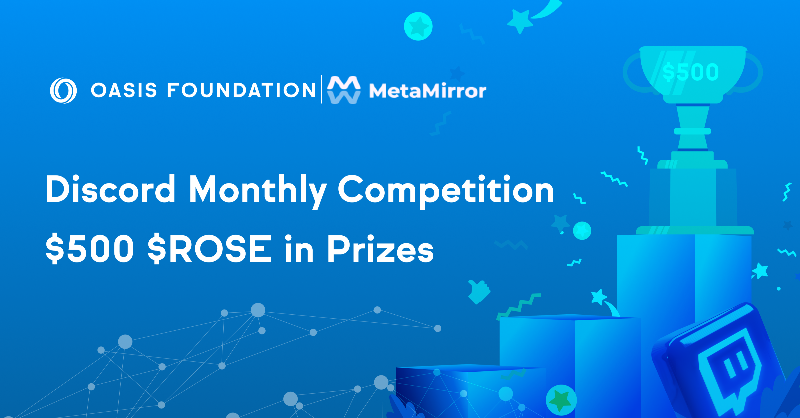 OasisProtocol's tweet photo. Announcing the Monthly Oasis Discord Competition! 📢

1 — Follow us
2 — Retweet + Tag 3 friends

The Discord Bud Bot will track your points through the completion of various tasks 👾

More points = The higher your likelihood of winning a share of $500 in $ROSE!

Learn more 👇