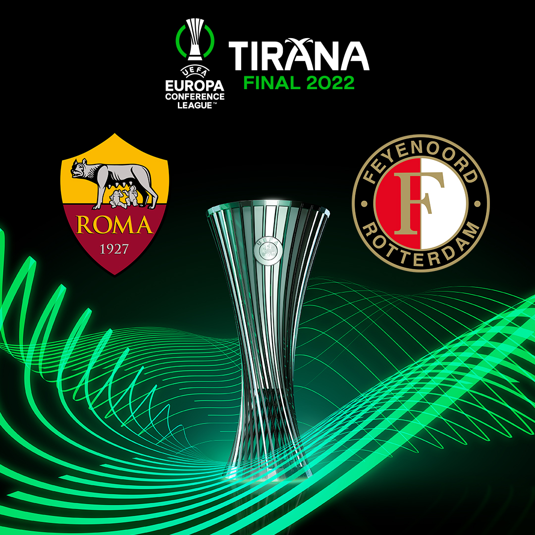 UEFAcom_it's tweet photo. 🏆 Finale #UECL 2022

@OfficialASRoma 🆚 @Feyenoord https://t.co/KR9Qod5EuV