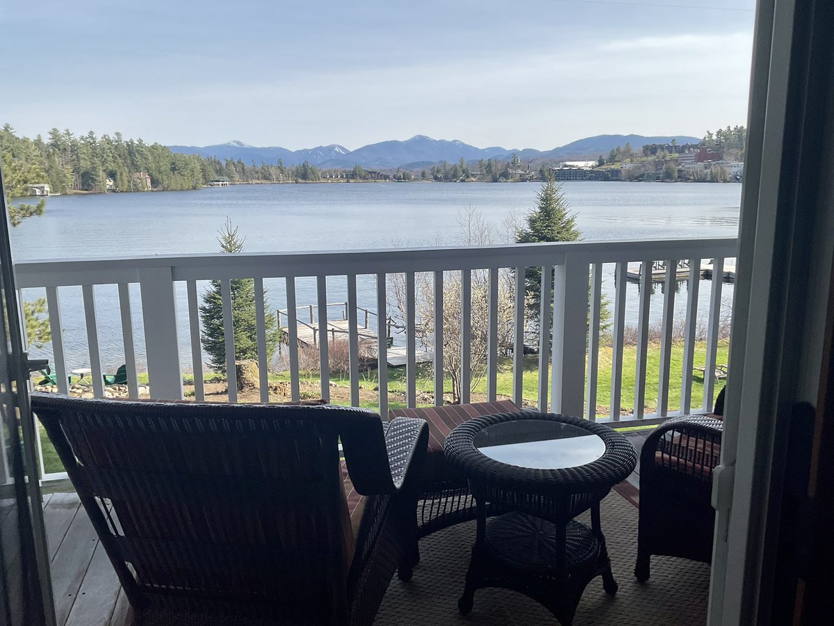 picamc's tweet photo. Enjoying the view at Lake Placid (Whiteface Mtn in the background) with a little wine and cheese in hand while listening to the Boss sing Thunder Road. Doesn’t get much better. 
Cheers!! https://t.co/evzJLL6bbZ