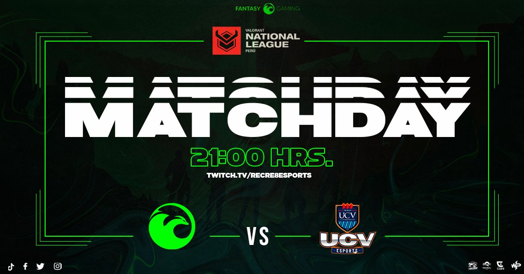 FantasyGTeam's tweet photo. Para terminar la semana de #vnl nos enfrentamos a @ucvesports 💥
Estamos listos para este gran match 😎💣
📺https://t.co/ODN7i4aJfP
🔸ORGANIZADOR:
@recre8esports
#powerby:
🔸#fantasygamingcenter
🔸#monkeypicks
🔸#wellplaystore_pe
🔸#clehi https://t.co/T55eXTIalx