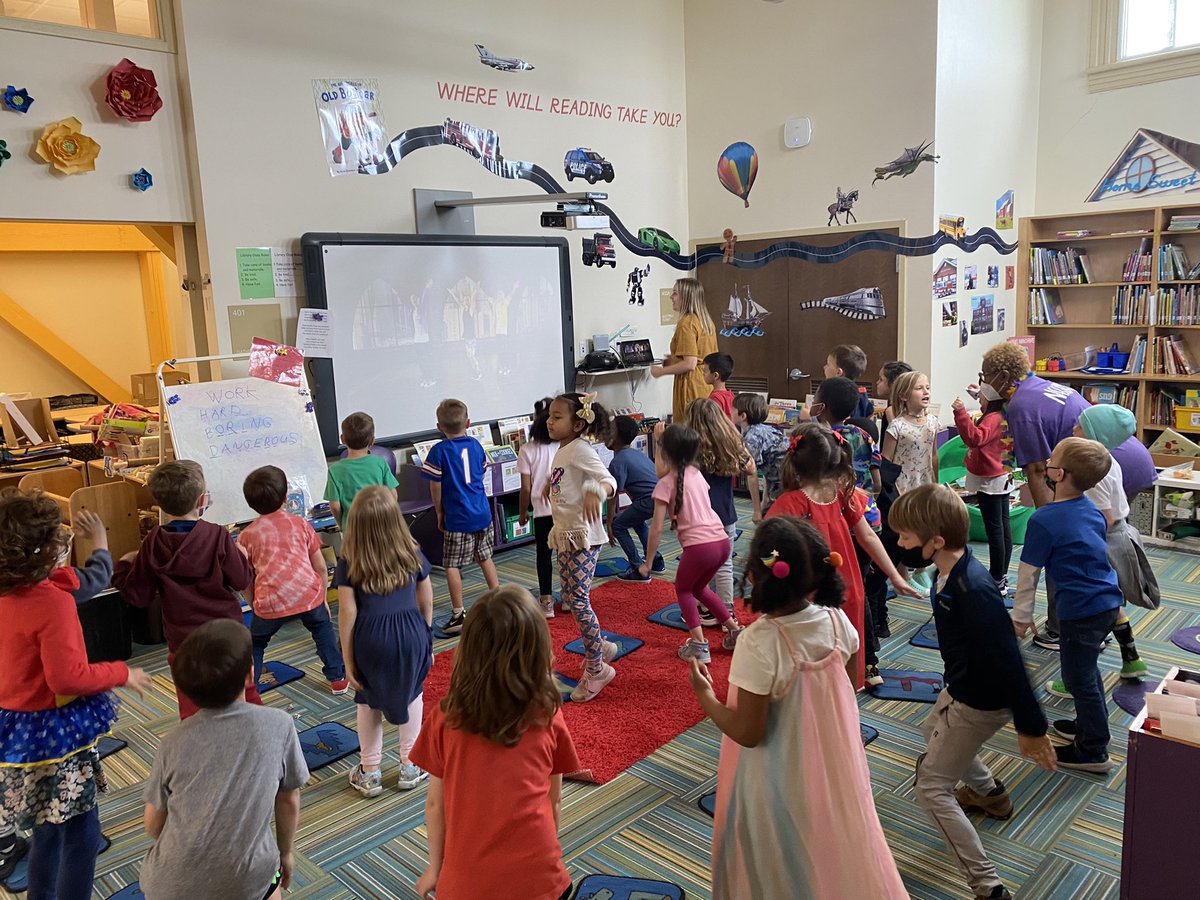 Thx to <a href="/CHCSPTA/">CapHillClusterSchoolPTA</a> spring auction that encouraged equitable &amp; inclusive staff experiences, all K students were welcome to join an after-school story time and dance party w Ms. Blagburn, Ms. Hannah, Ms. Nelson and Ms. Bloom. Big fun was had by all! <a href="/dcpublicschools/">DC Public Schools</a> <a href="/DcpsLibrary/">DCPS Library Programs</a>