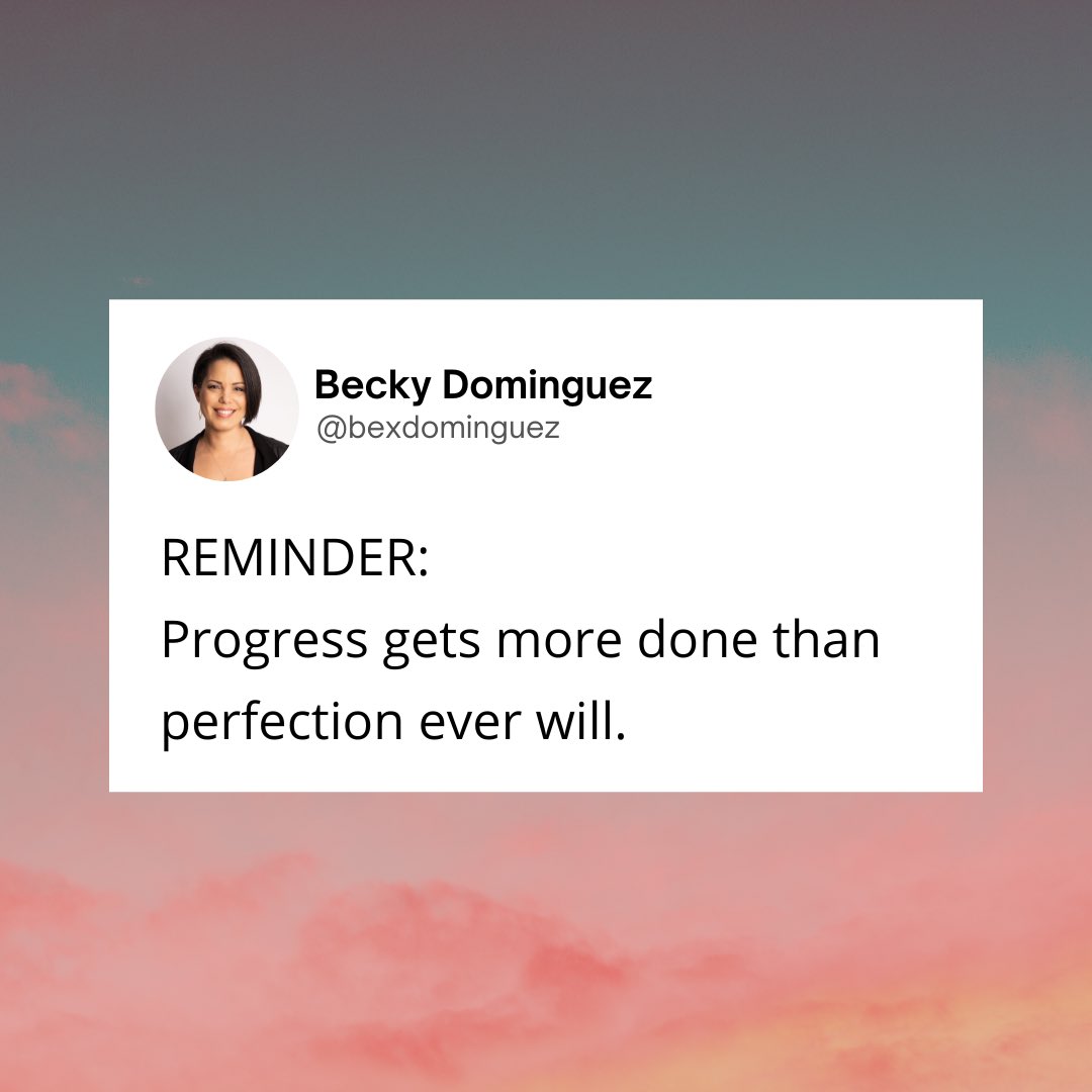 Perfectionism is a trap. 🪤 

Get out now!