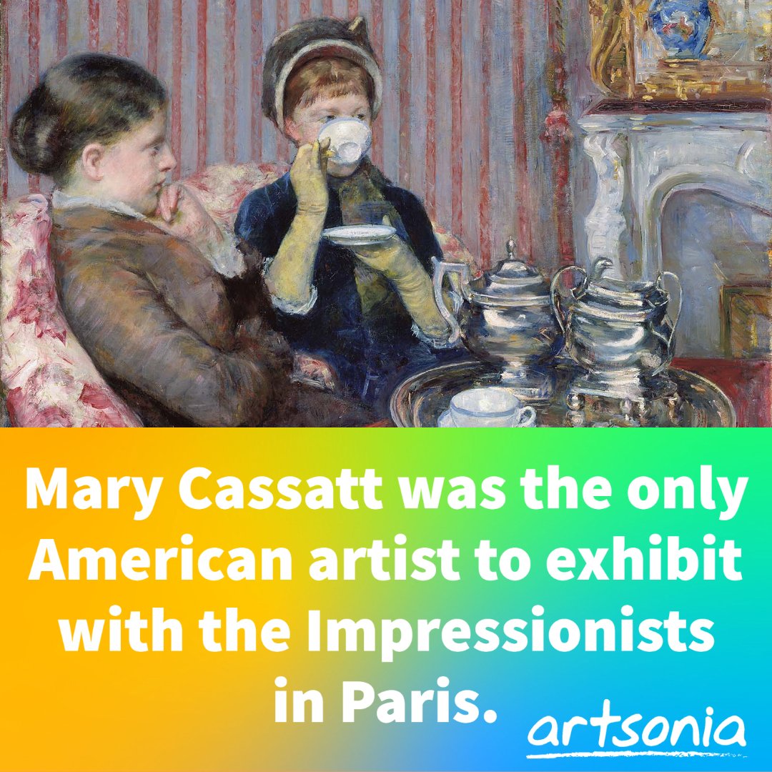Mary Cassatt was the only American artist to exhibit with the Impressionists in Paris. She participated in the 1879 exhibition, which was the most profitable one in her career. Cassatt used the money she made to purchase a painting by Monet and Degas.