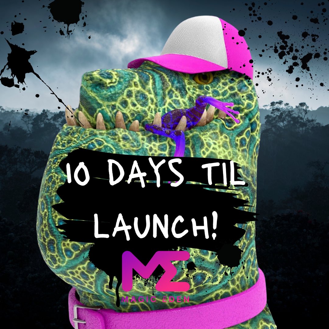 10 days til launch! 🦖🚀🚀🚀