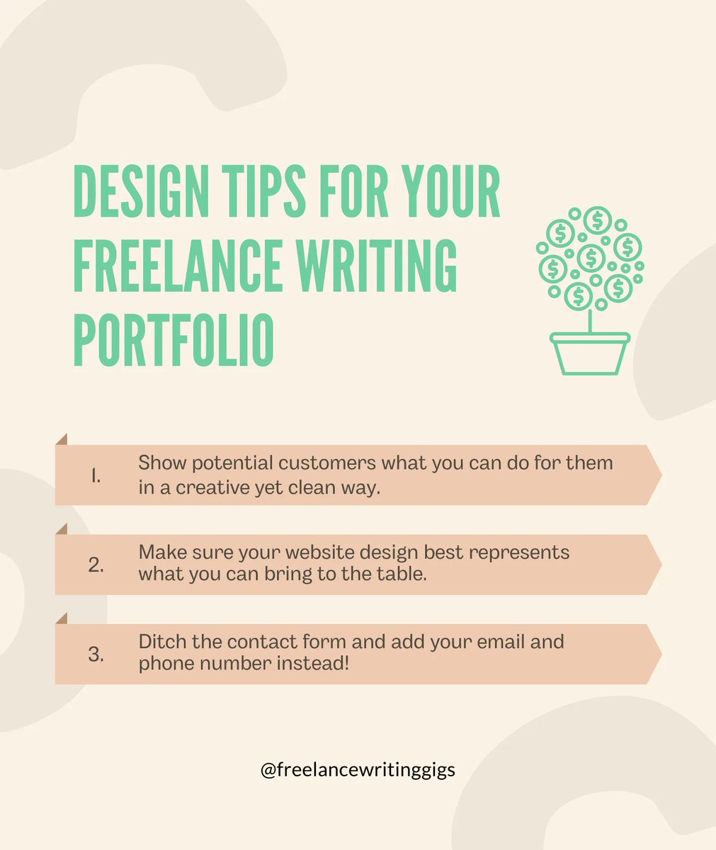 Jobo_001's tweet photo. A portfolio is the first thing your clients look at 👇
#freelance #writingvswriter2022 https://t.co/unBqICjevK
