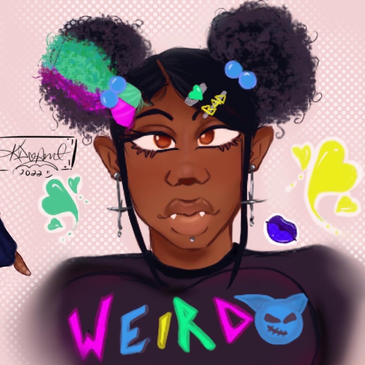 KittenDairy's tweet photo. Edgy and cute 
#art #blackart #emogirl https://t.co/twBHQYHZ0U
